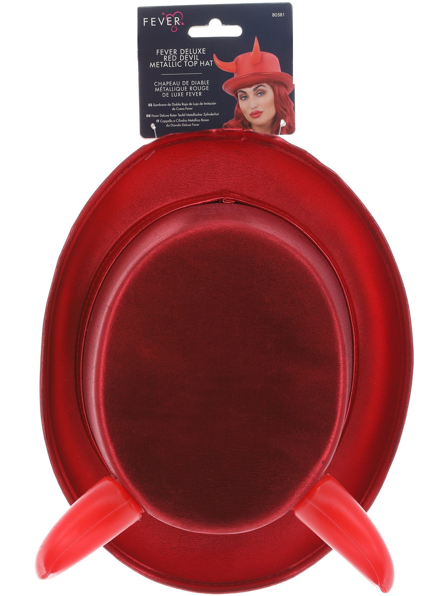 smiffys-fever-teufels-zylinder-rot-metallic-mit-h-rnern image 2