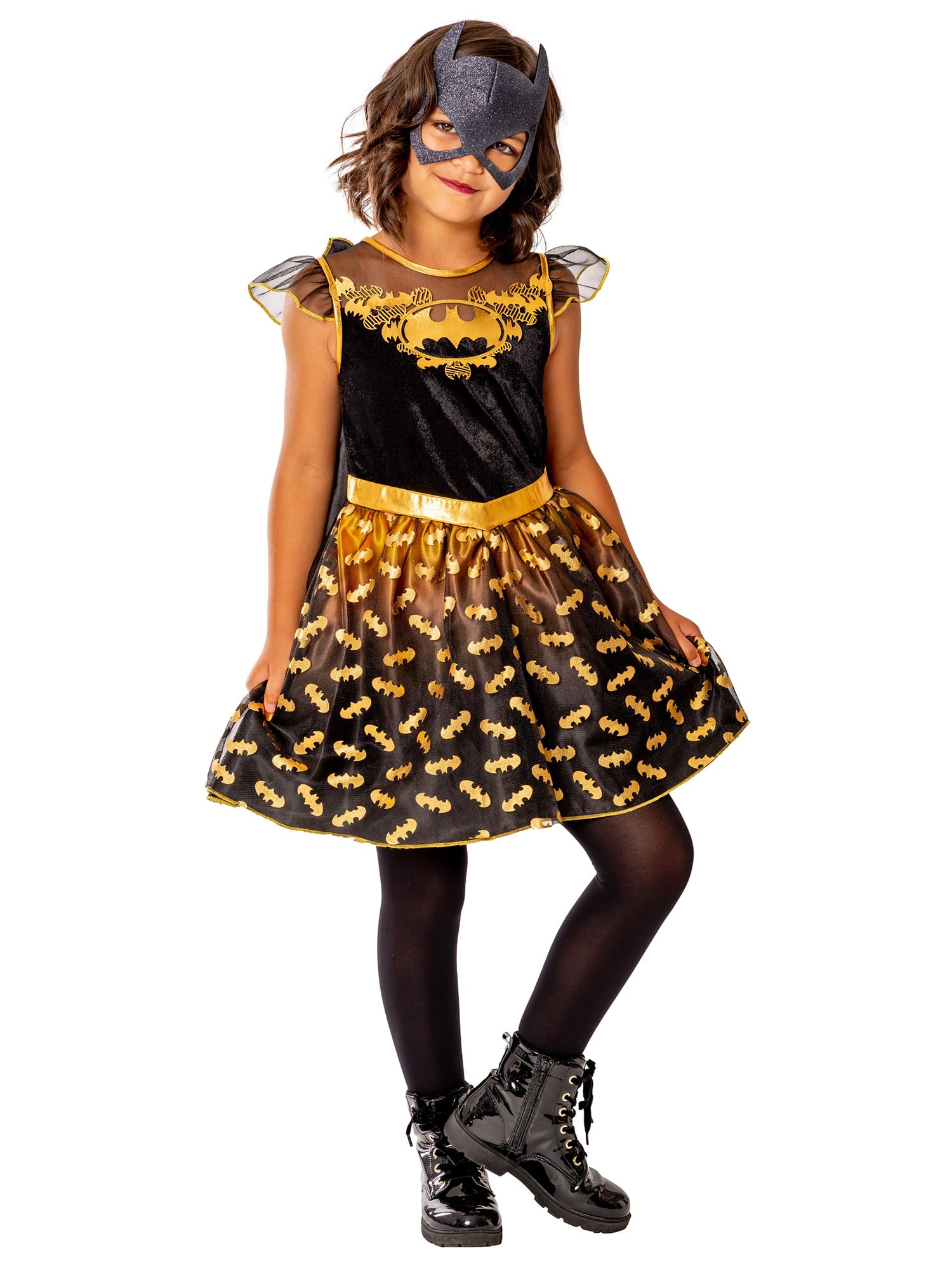 rubie-s-deluxe-batgirl-kost-m-s-3-4-jahre-mit-maske-umhang image 1