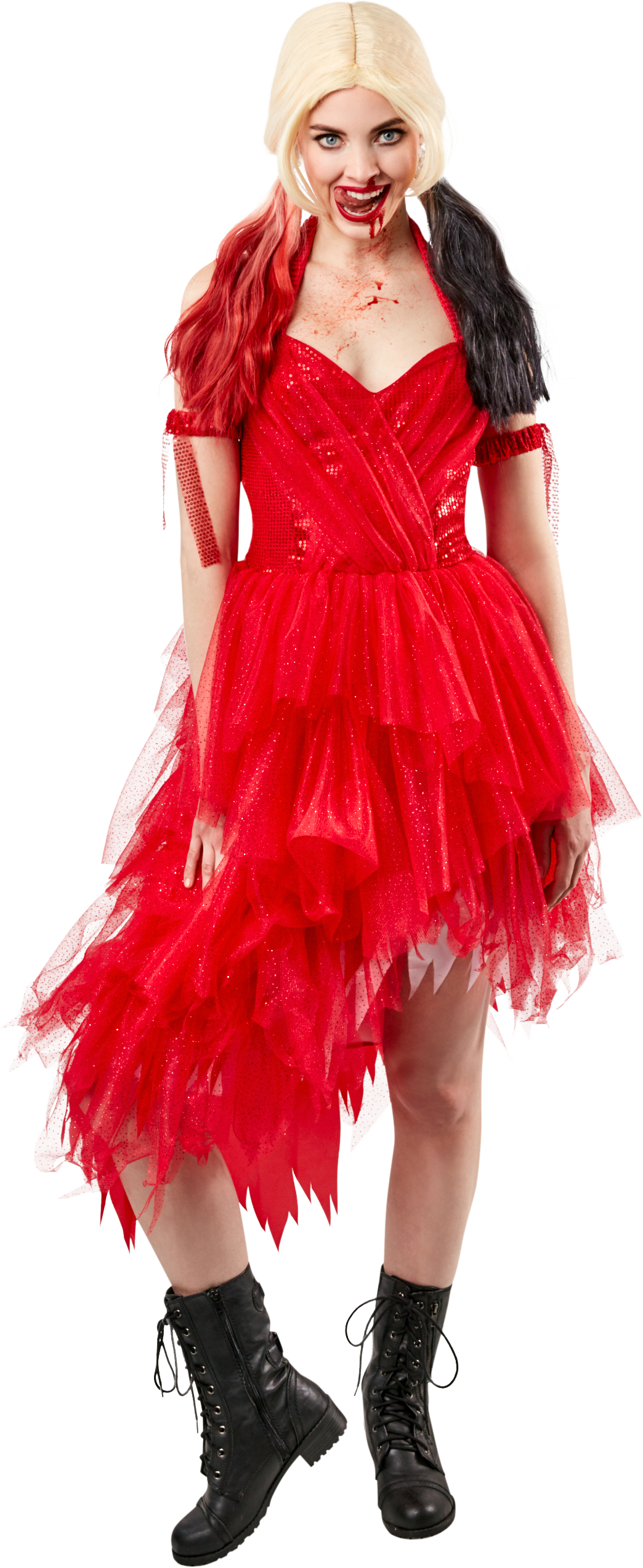 rubies-harley-quinn-kleid-rot-suicide-squad-erwachsene image 5