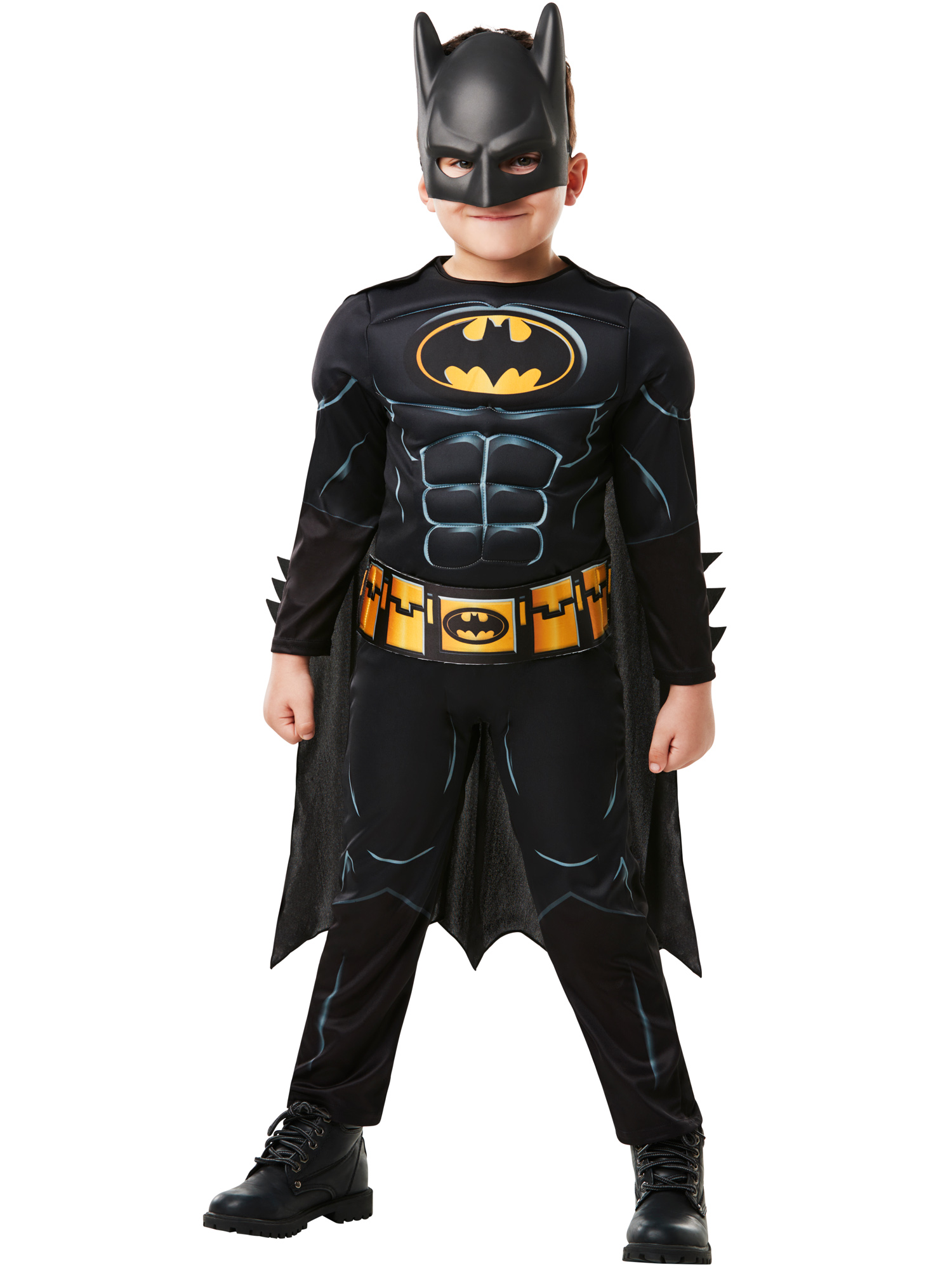 rubies-batman-80-jahre-luxe-kost-m-schwarz-gelb-muskeln image 5