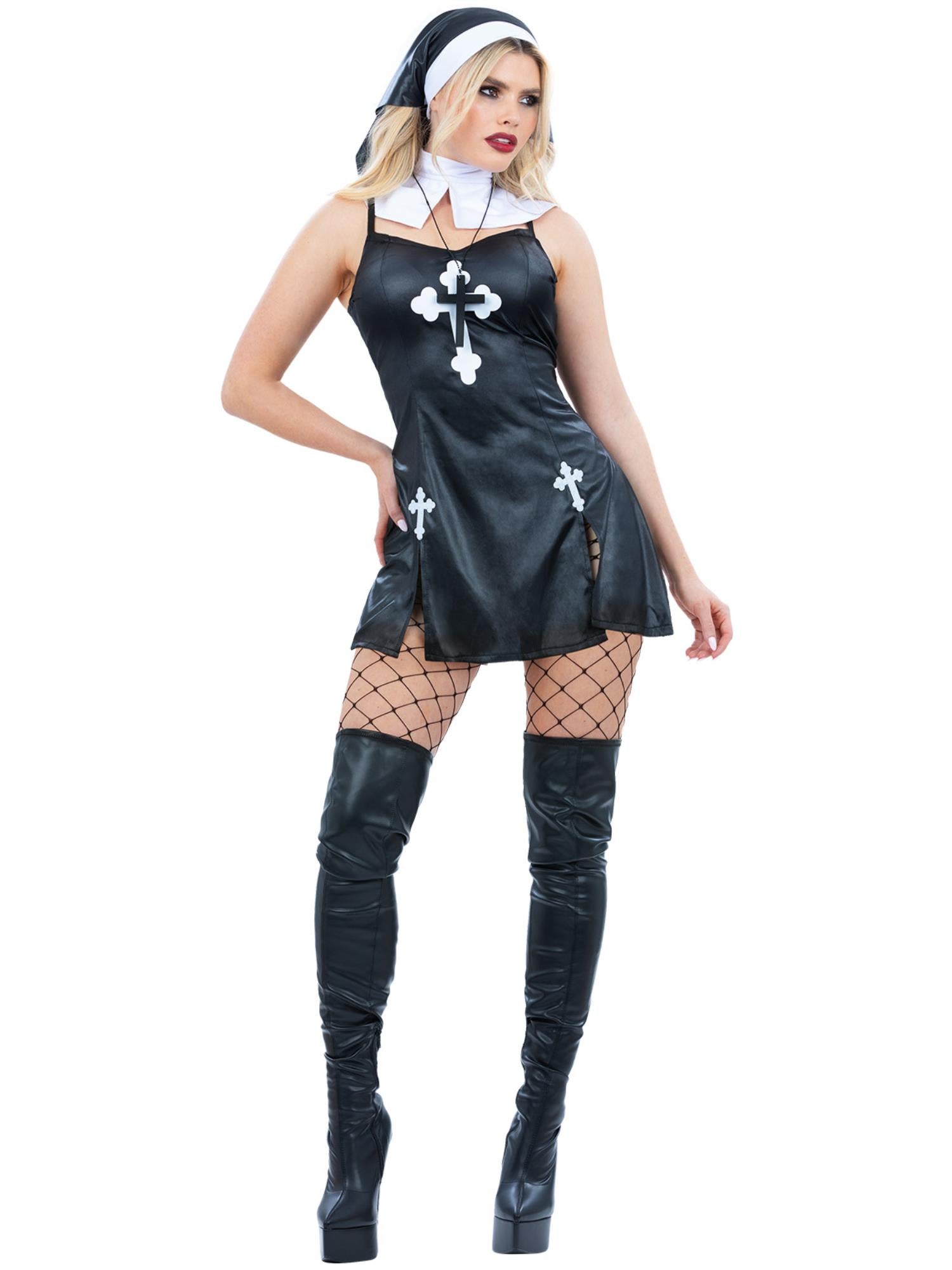 smiffys-fever-sexy-nonnenkost-m-damen-schwarz-gr-s image 4