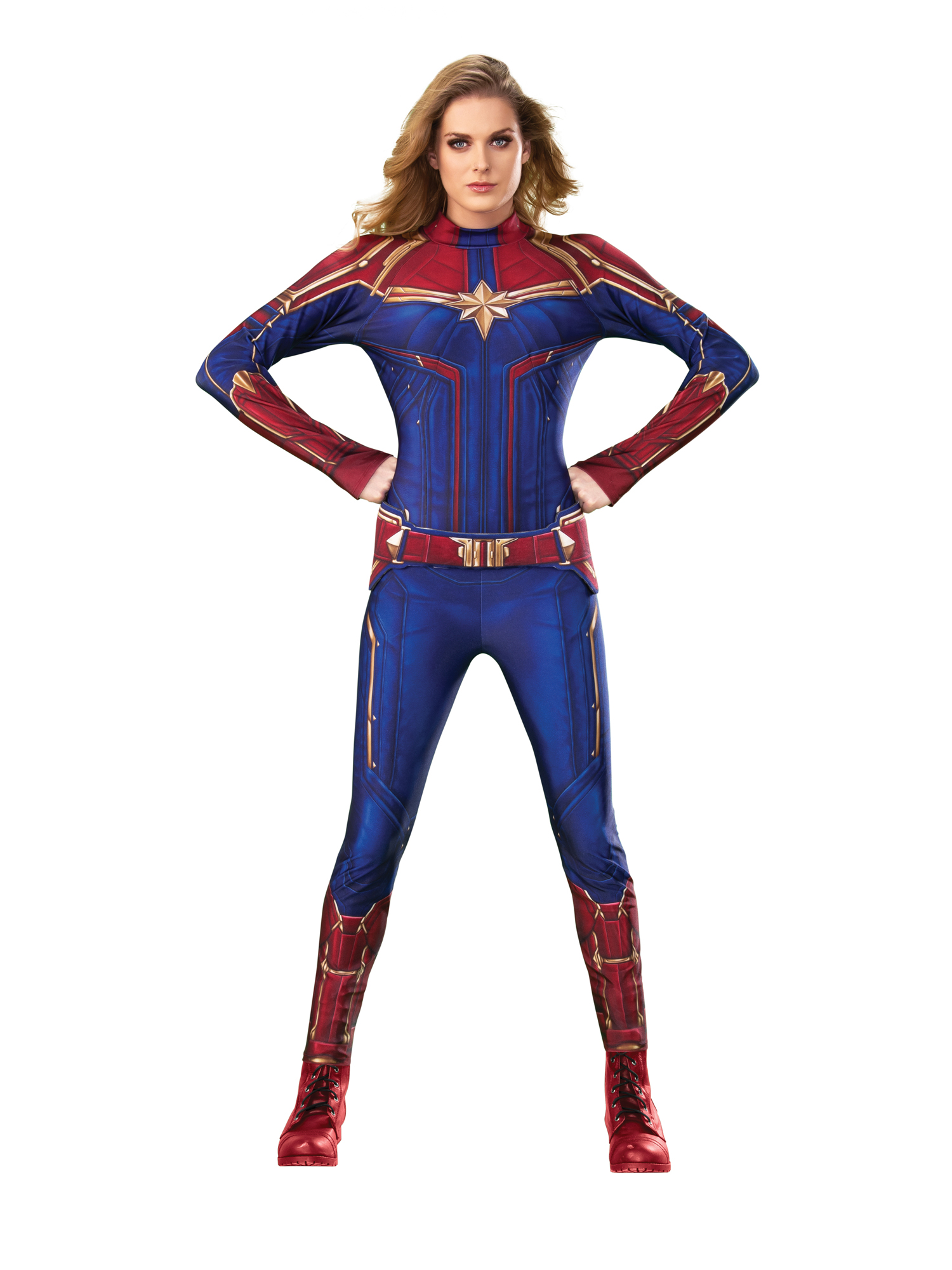 rubies-captain-marvel-luxe-kost-m-erwachsene-blau-rot image 1