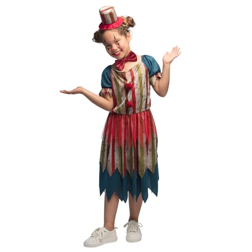 boland-halloween-evil-clown-girl-kinderkost-m-4-6-jahre-rot-blau image 3