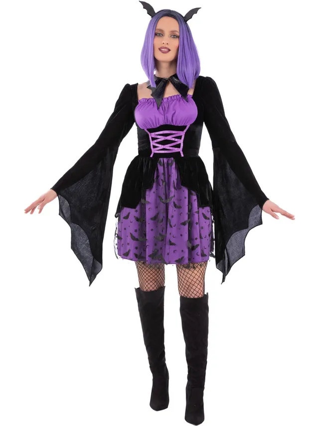 smiffys-fever-vampiress-cosplay-kost-m-damen-lila-s image 1