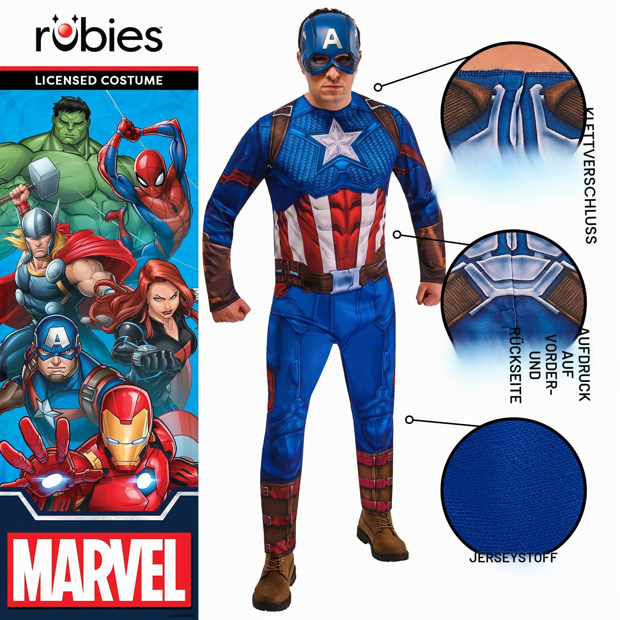 rubie-s-deluxe-captain-america-kost-m-gr-m-klassisch-herren image 5