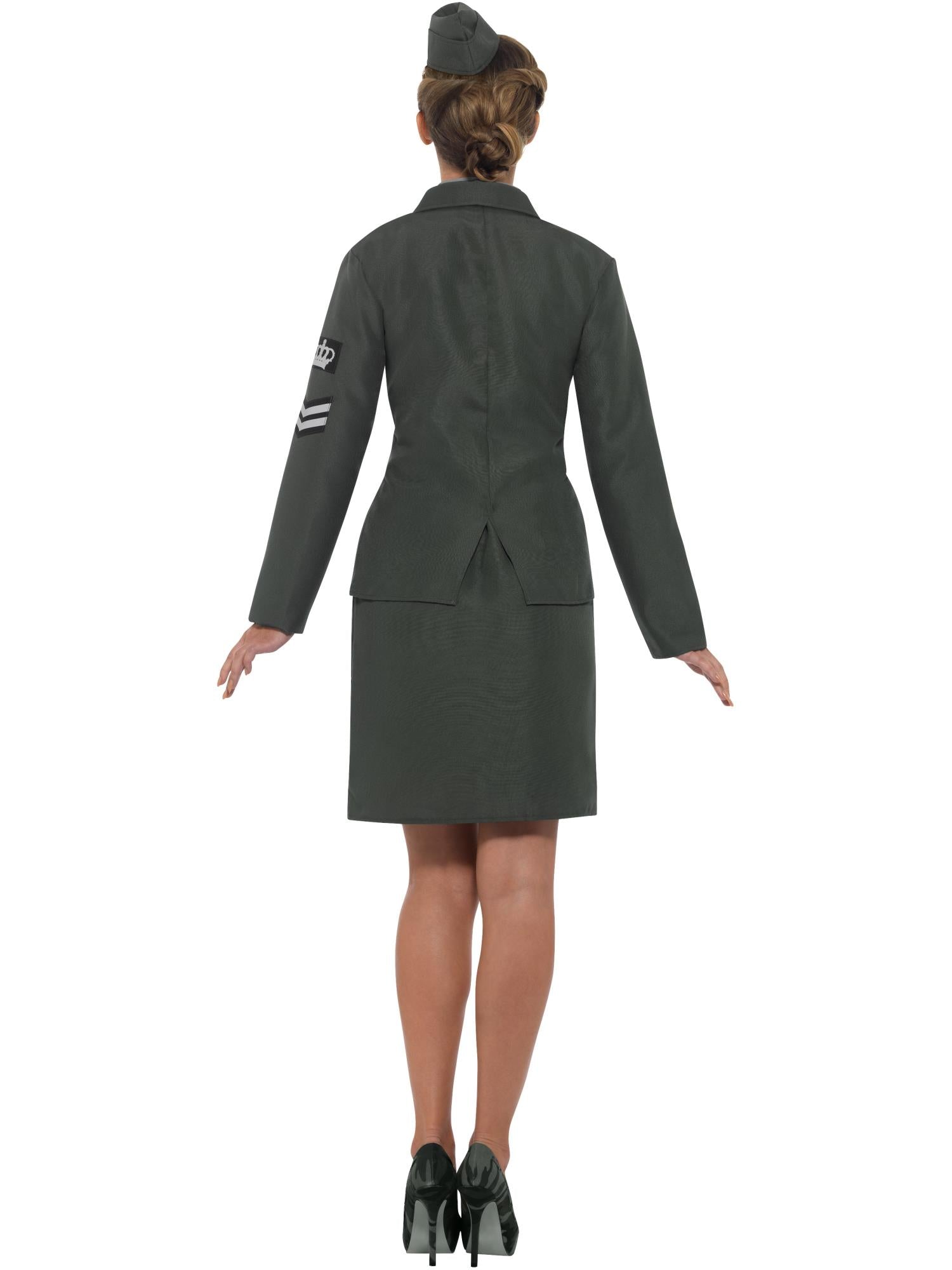 smiffys-fever-ww2-army-kost-m-damen-khaki-s-8-10 image 2