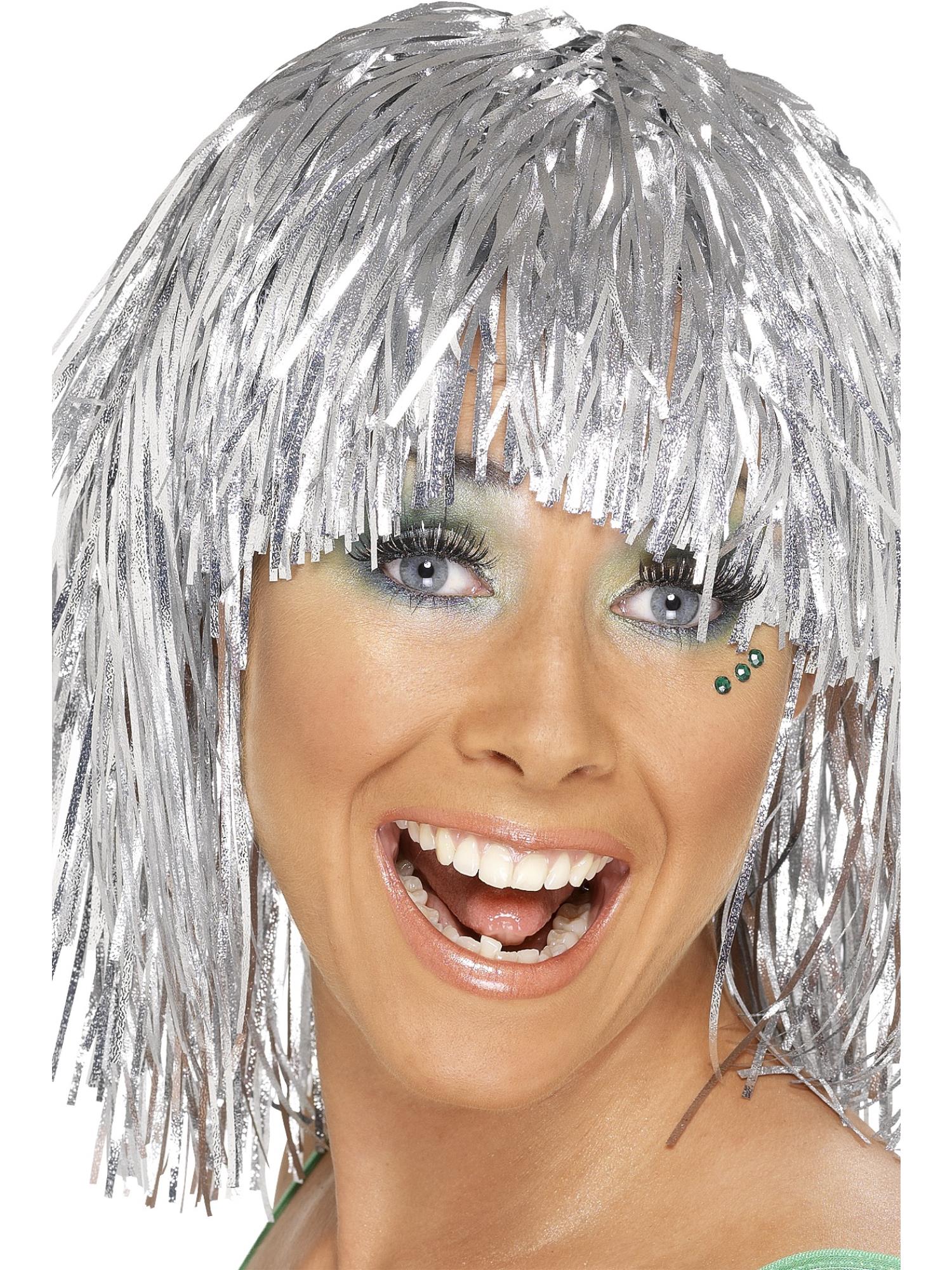 smiffys-fever-cyber-tinsel-per-cke-silber-metallic image 2