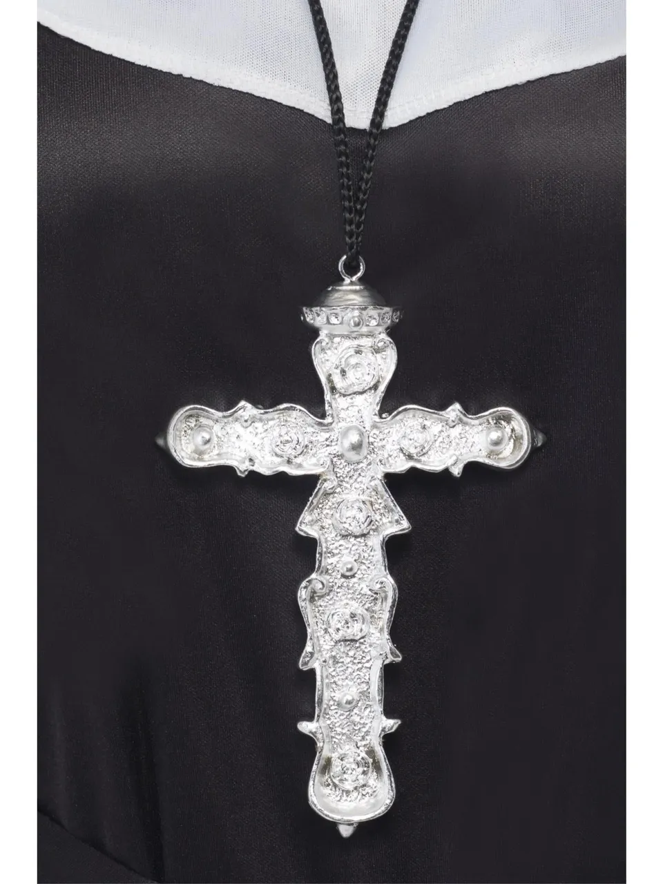 smiffys-fever-kreuz-anh-nger-silber-an-kordel image 1