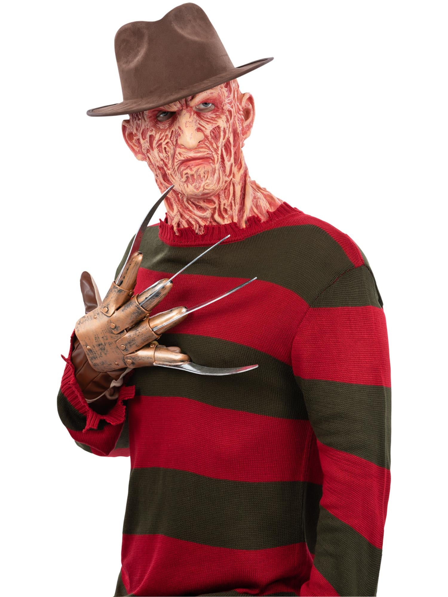 smiffys-fever-freddy-krueger-pullover-kost-m-rot-gr-n-gestreift image 1