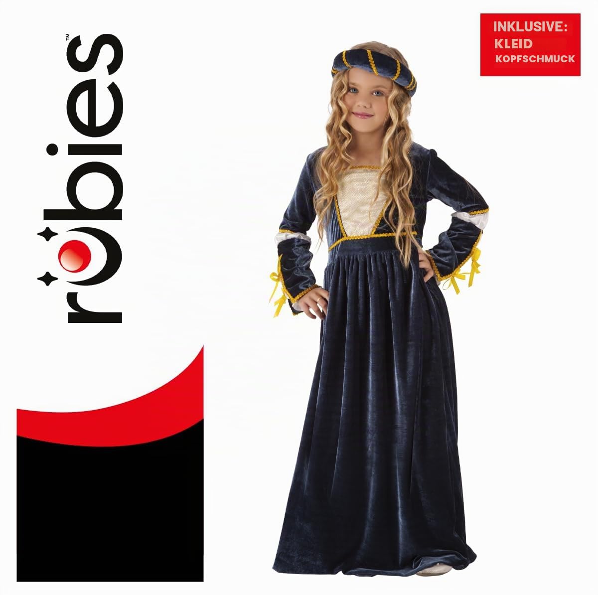 rubie-s-deluxe-julia-kost-m-m-dchen-m-5-7-jahre-prinzessin-kleid image 2
