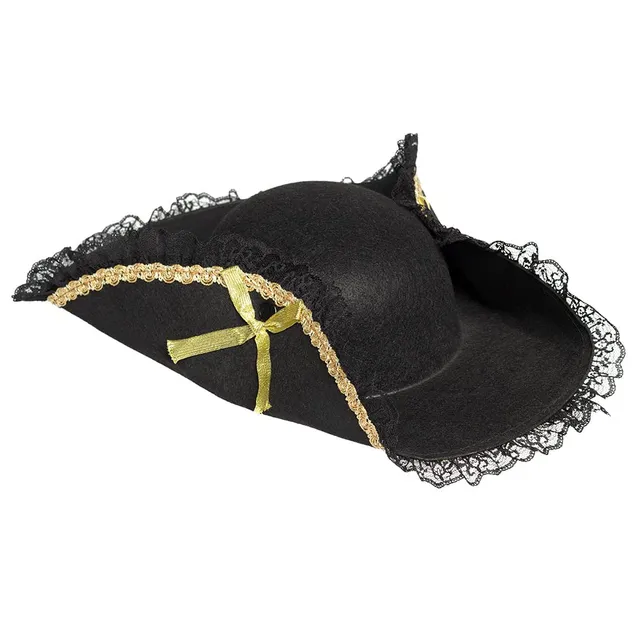 boland-piratenhut-fanny-schwarz-gold-57-cm-erwachsene image 1