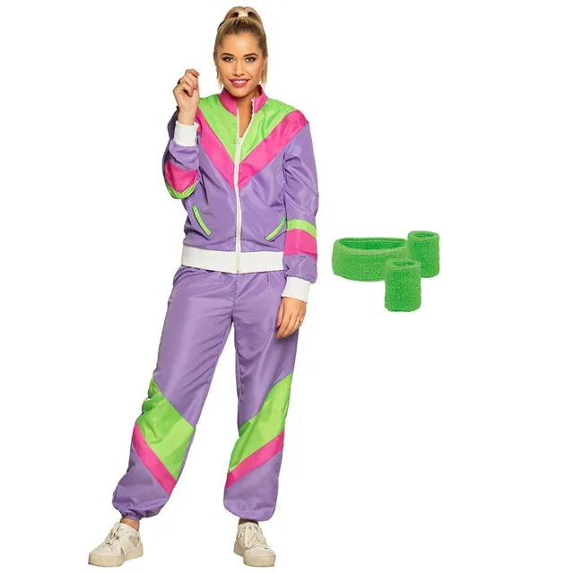 boland-retro-tracksuits-trainingsanzug-m-lila-gr-n-damen image 1