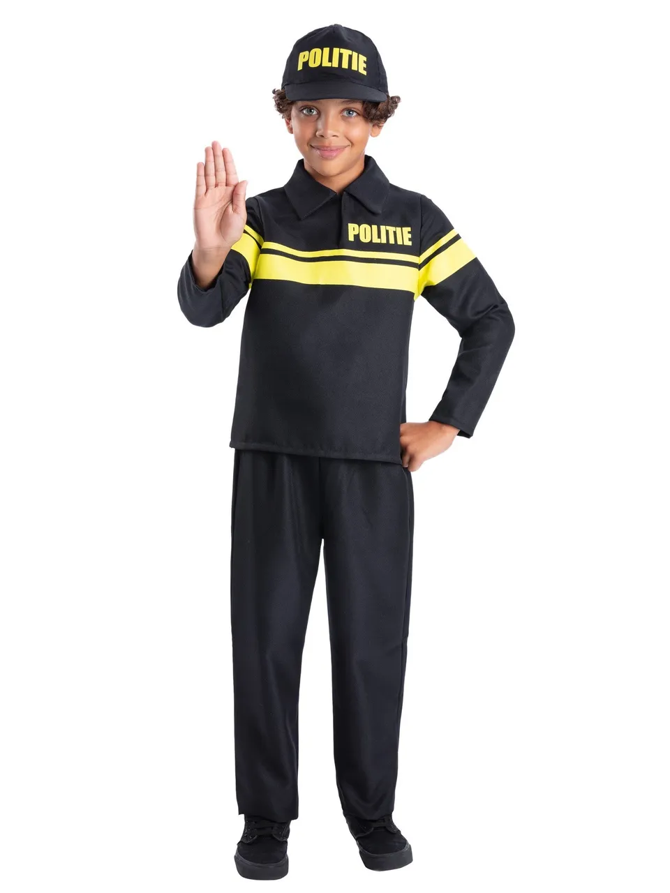 smiffys-fever-politie-kost-m-kinder-schwarz-gelb-3-tlg image 1