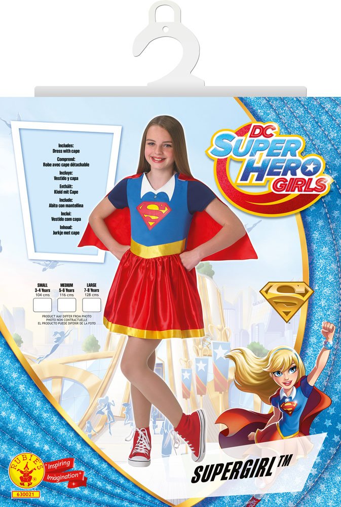 rubie-s-deluxe-supergirl-kinderkost-m-gr-s-3-4-jahre-mit-cape image 2