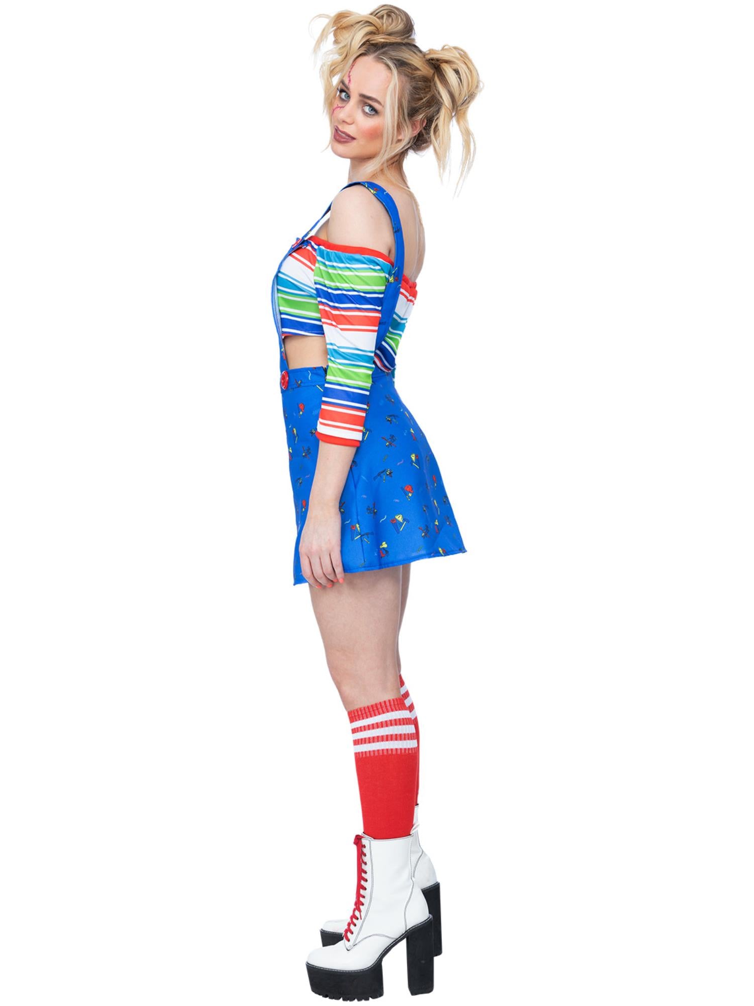 smiffys-fever-chucky-kost-m-damen-m-2-tlg-latzkleid image 3