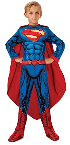 rubie-s-deluxe-dc-superman-jungen-kost-m-kinder-overall-12-14-mit-umhang image 6