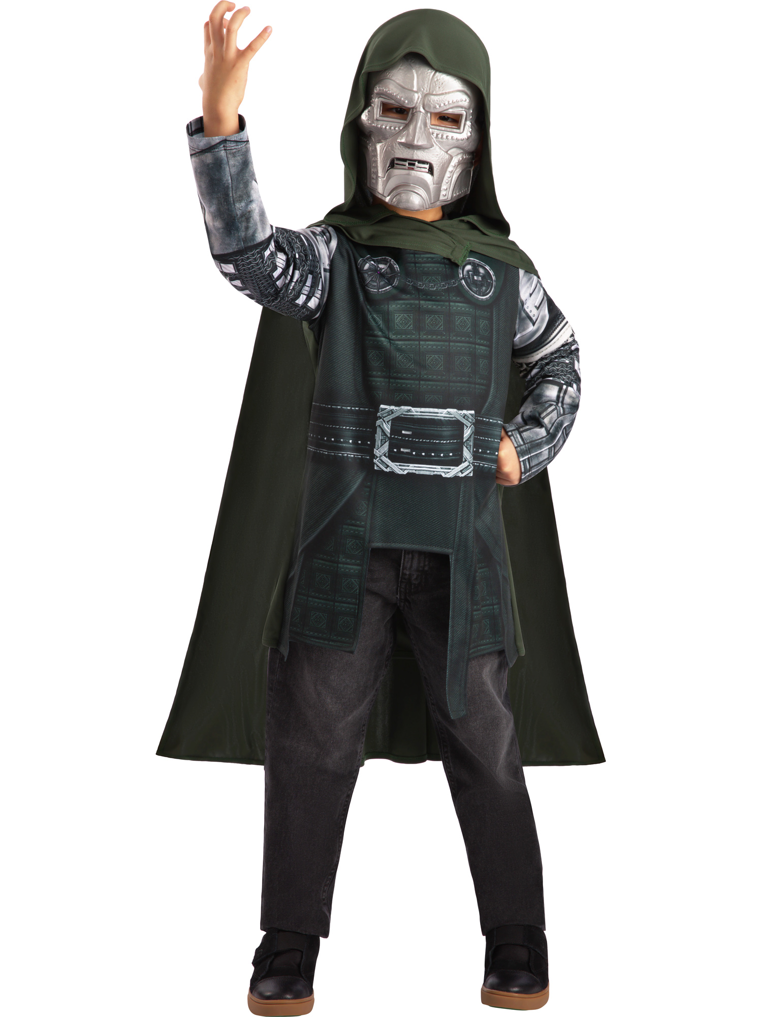 rubies-dr-doom-kost-m-kinder-tunika-cape-maske-avengers image 1