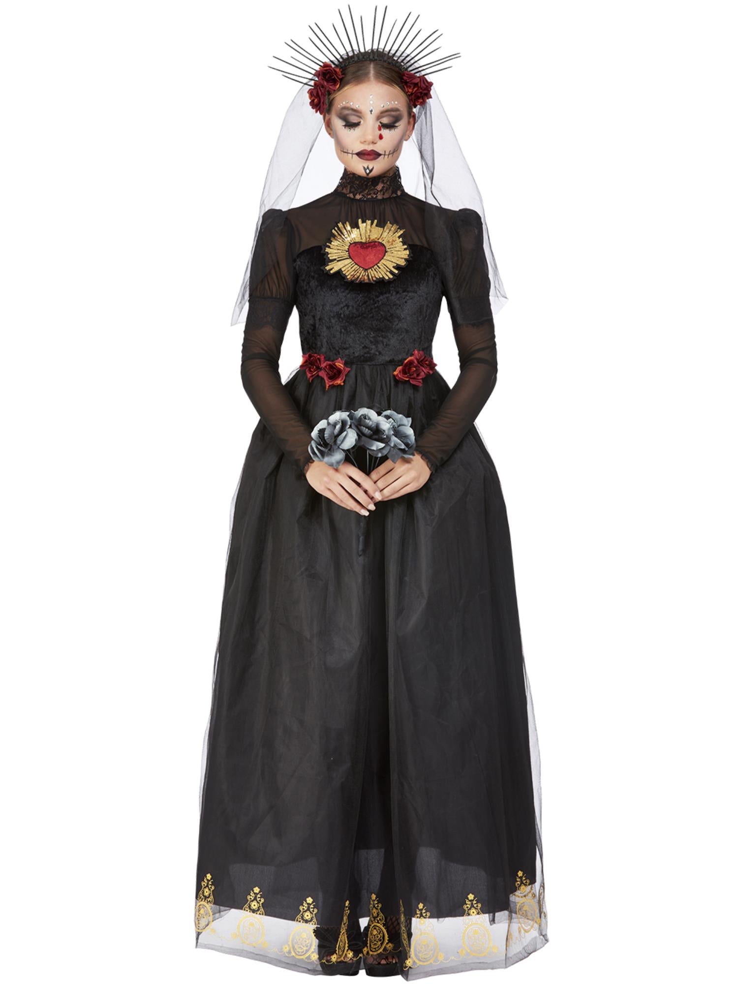 smiffys-fever-dotd-sacred-heart-brautkost-m-schwarz-m image 4