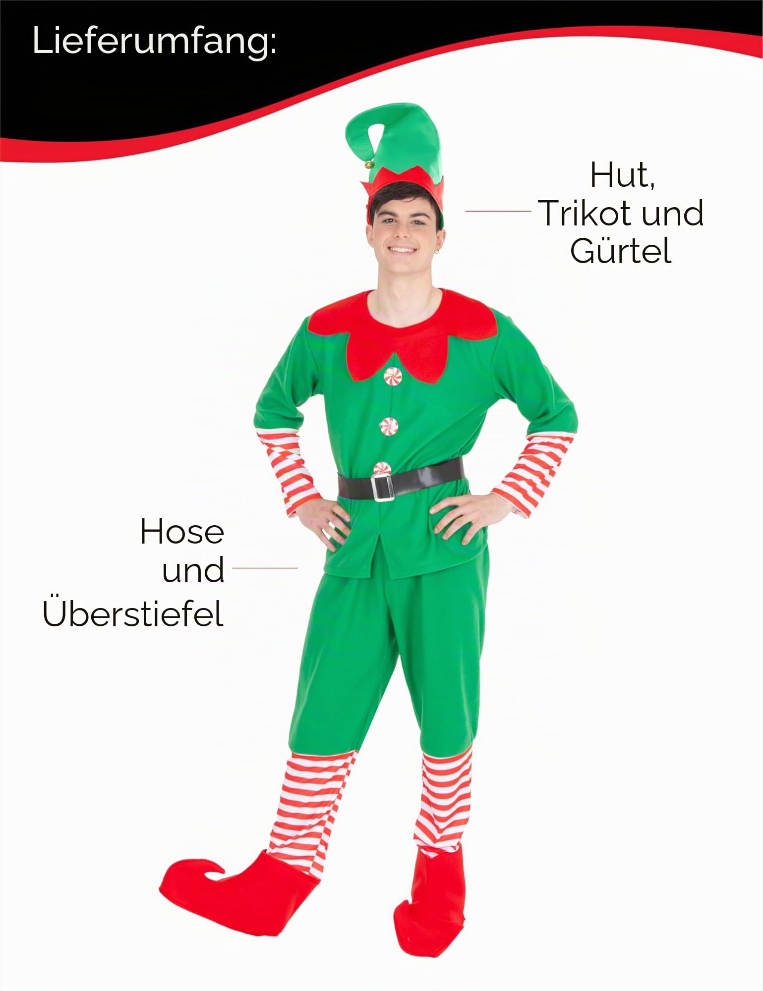 rubie-s-deluxe-elfen-kost-m-herren-weihnachtself-mit-m-tze image 3