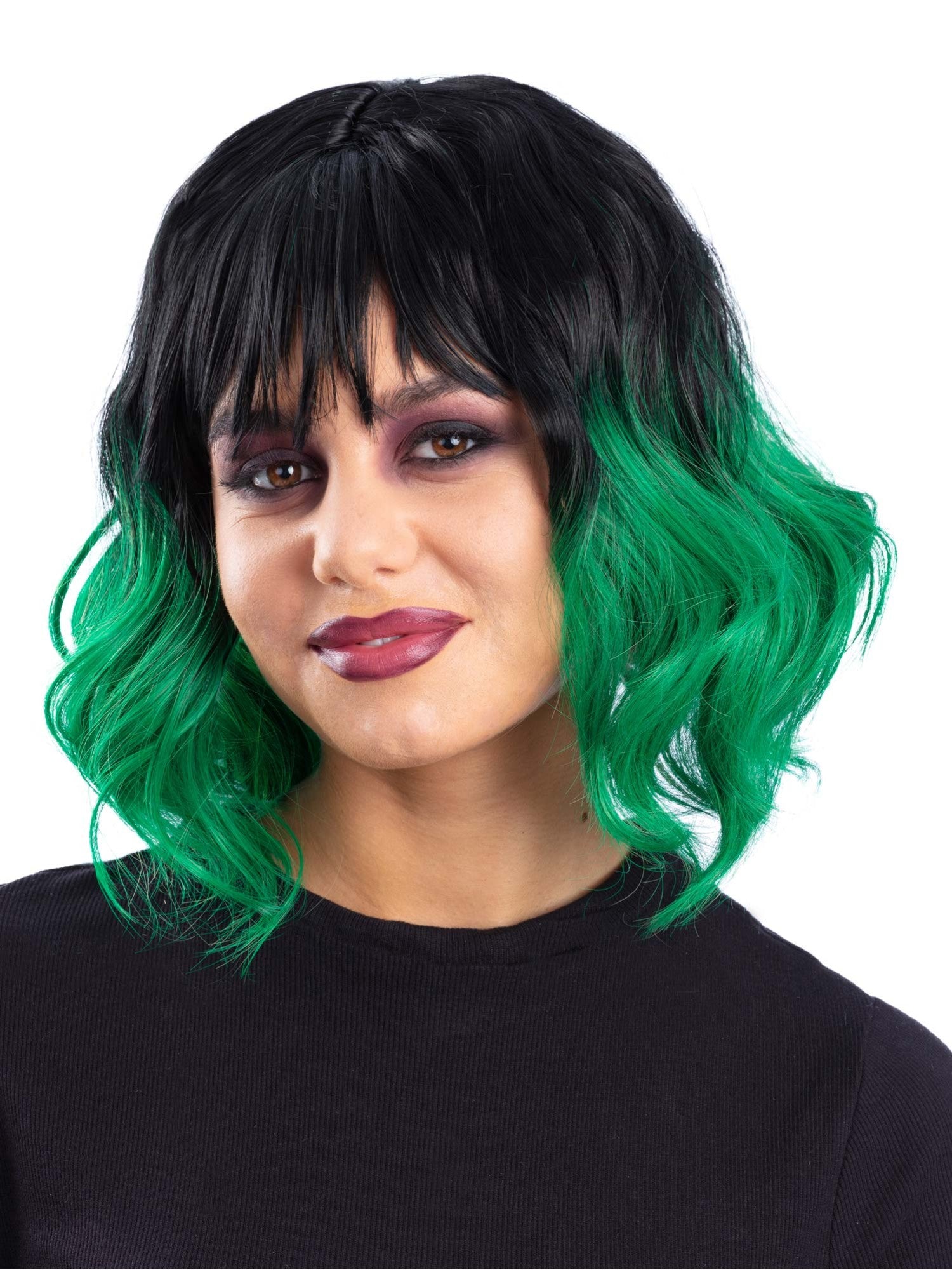 smiffys-fever-grunge-ghost-per-cke-damen-schwarz-gr-n-bob image 1
