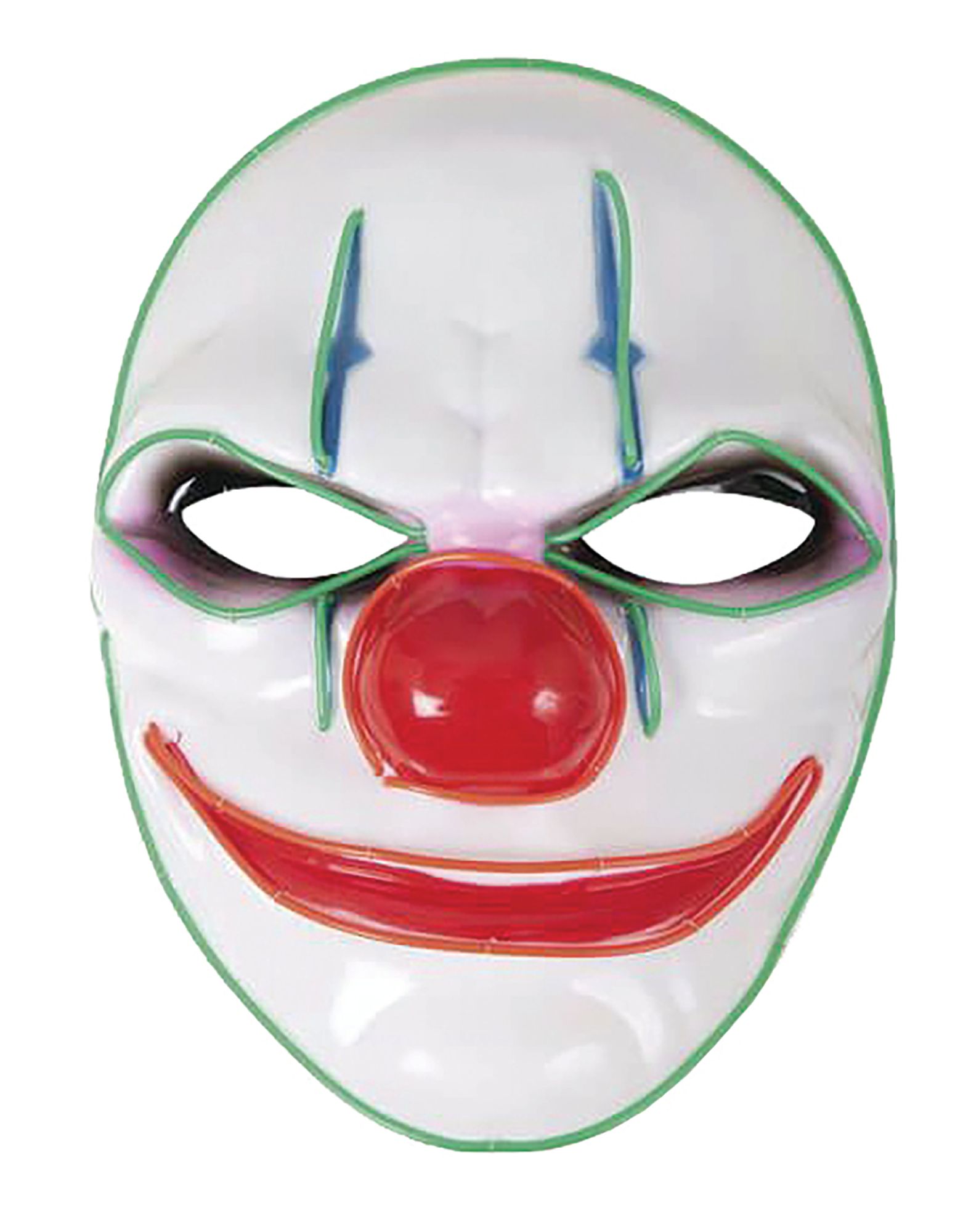 rubies-clown-maske-leuchtend-gr-n-mit-batteriebox image 1