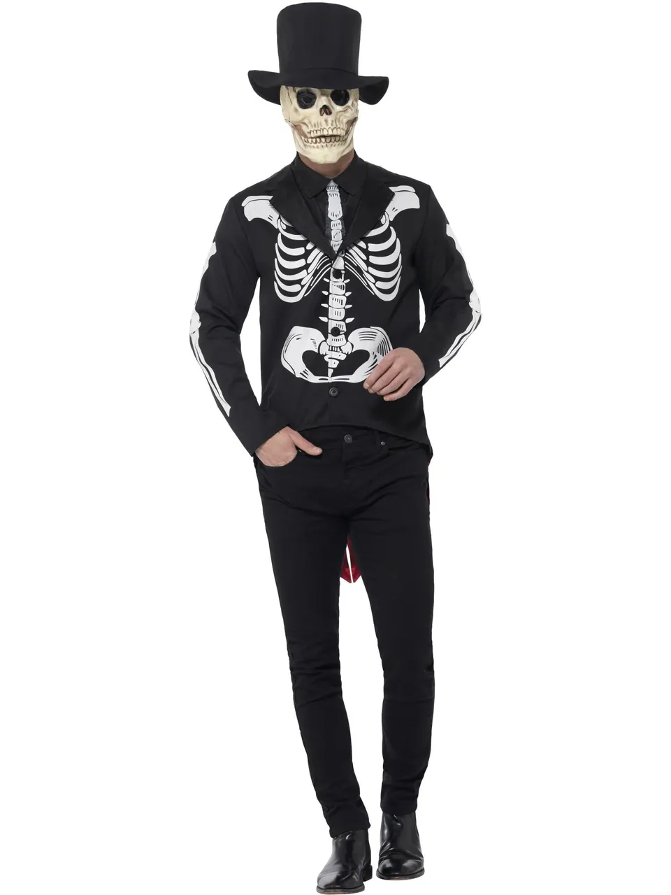 smiffys-fever-senor-skeleton-herren-kost-m-schwarz-gr-e-m image 1