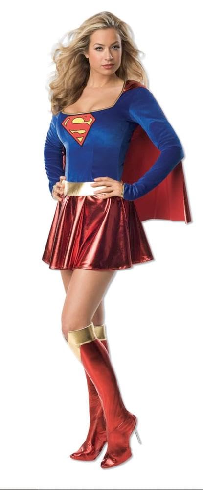 rubie-s-deluxe-supergirl-damenkost-m-bergr-e-kleid image 1