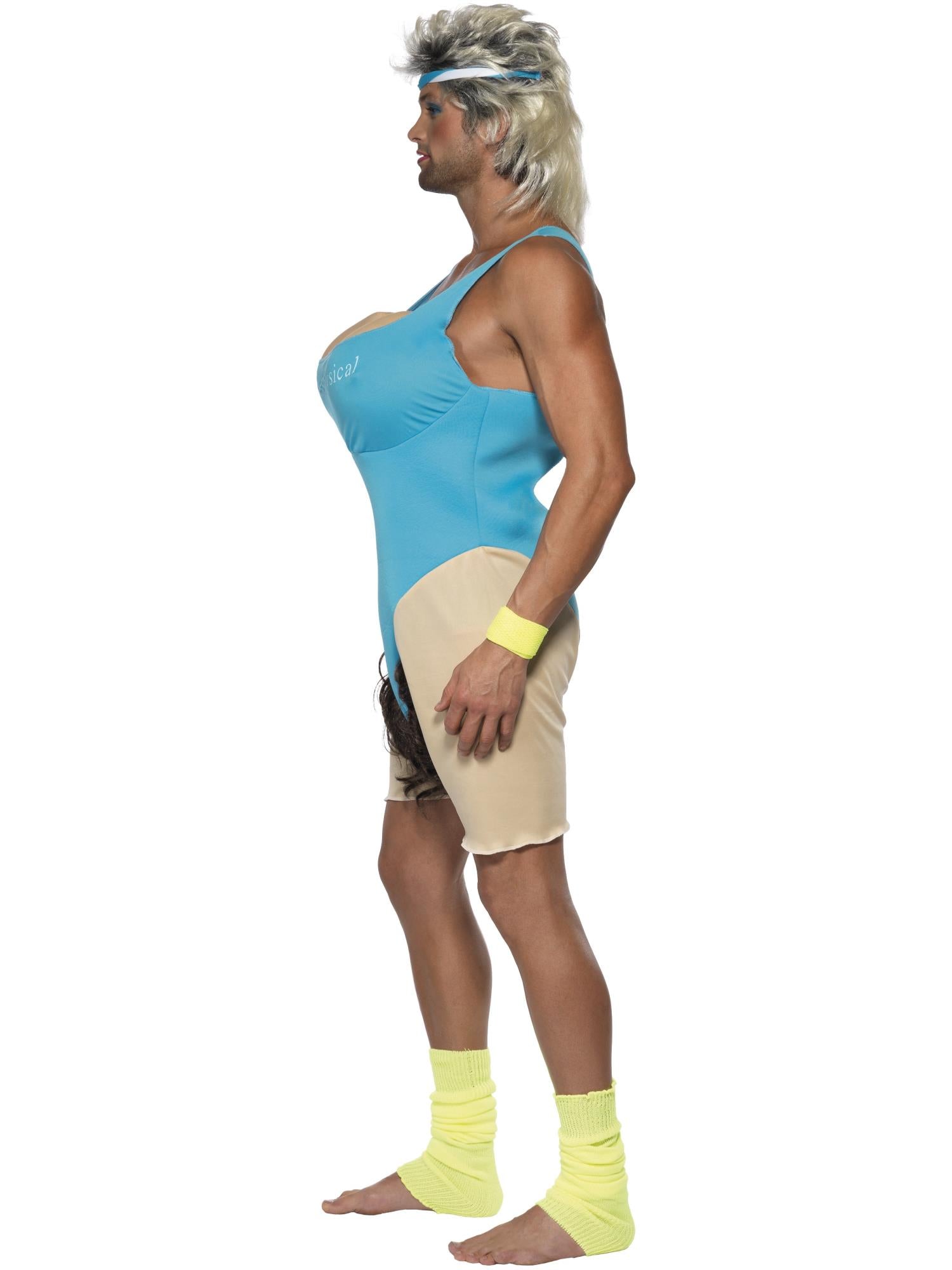 smiffys-fever-lets-get-physical-kost-m-herren-blau-80er image 3