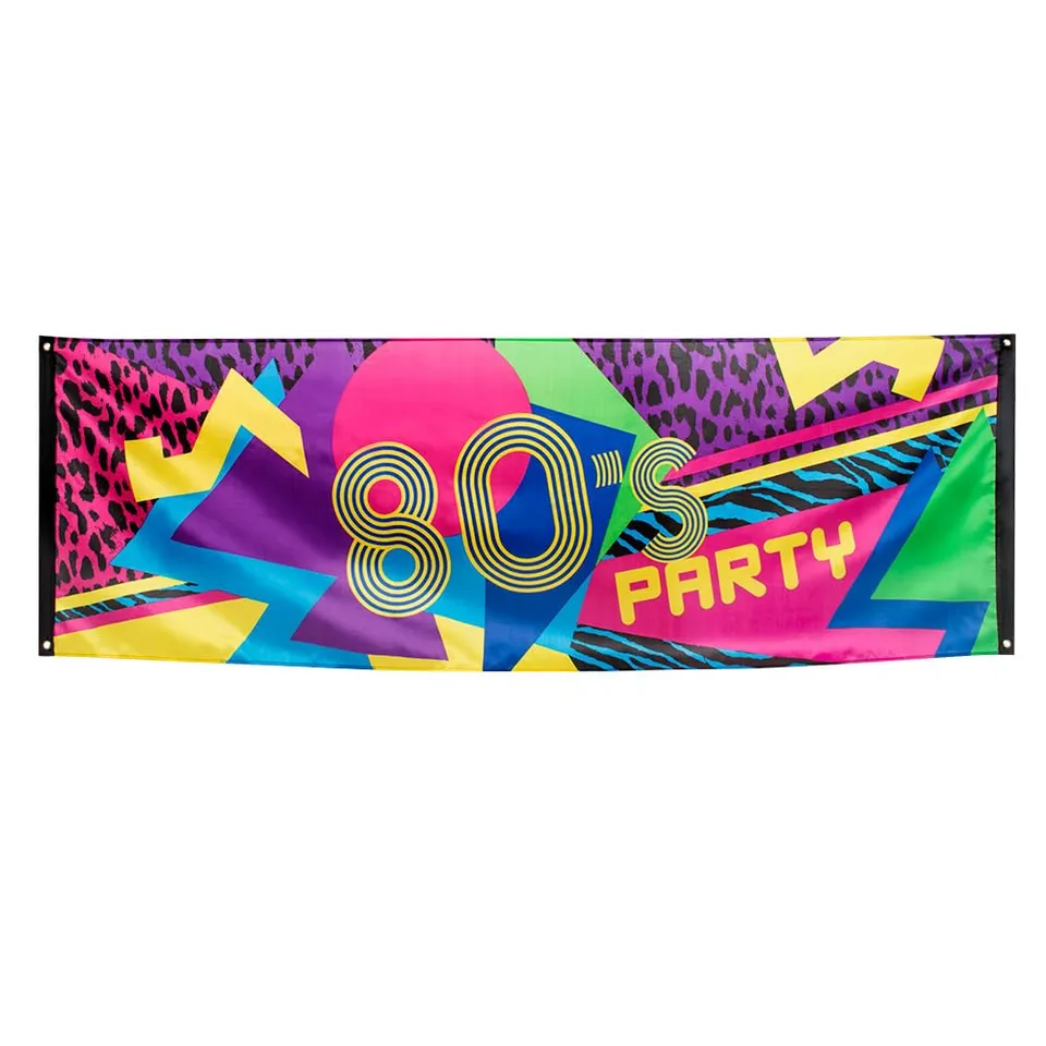 boland-decorations-44602-banner-80er-party-74x220-polyester image 1