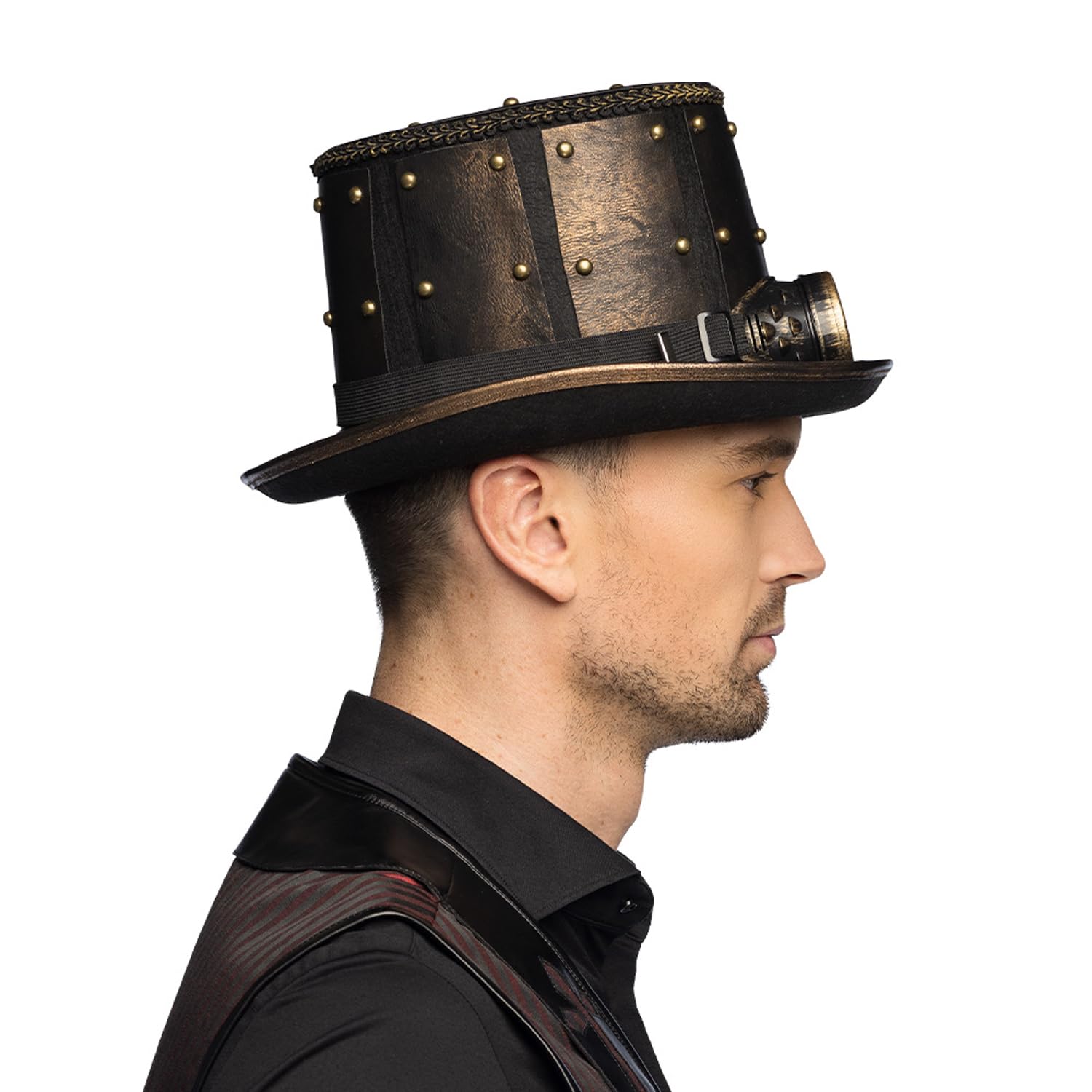 boland-metalpunk-steampunk-zylinder-hut-braun-59cm-mit-brille image 4