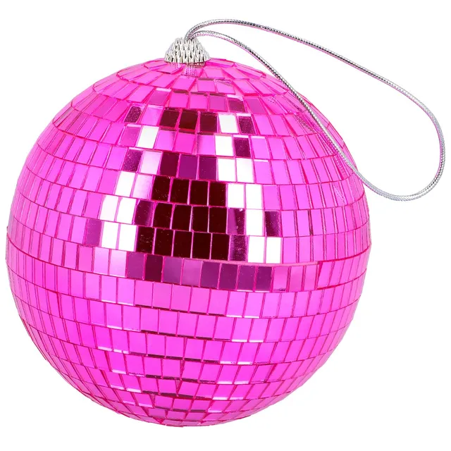 boland-discokugel-disco-fever-deko-rosa-15-cm-h-ngedeko image 1
