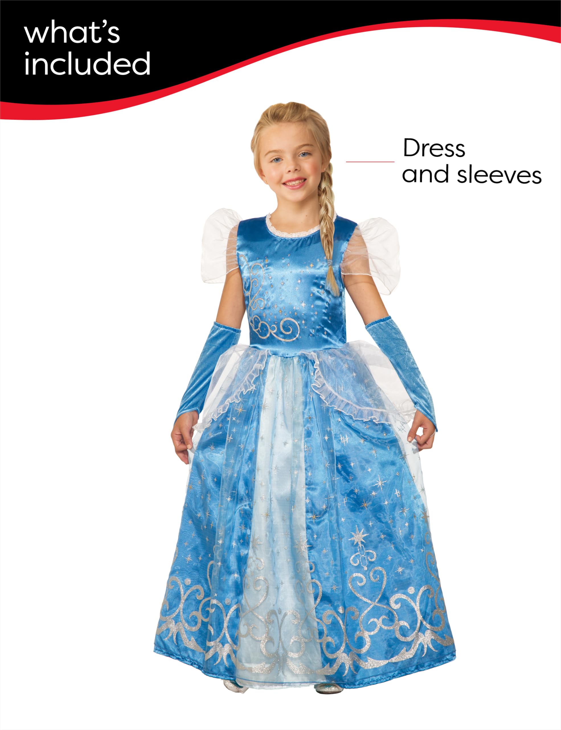 rubie-s-deluxe-prinzessinnenkost-m-m-dchen-5-6-j-blau-elsa image 3