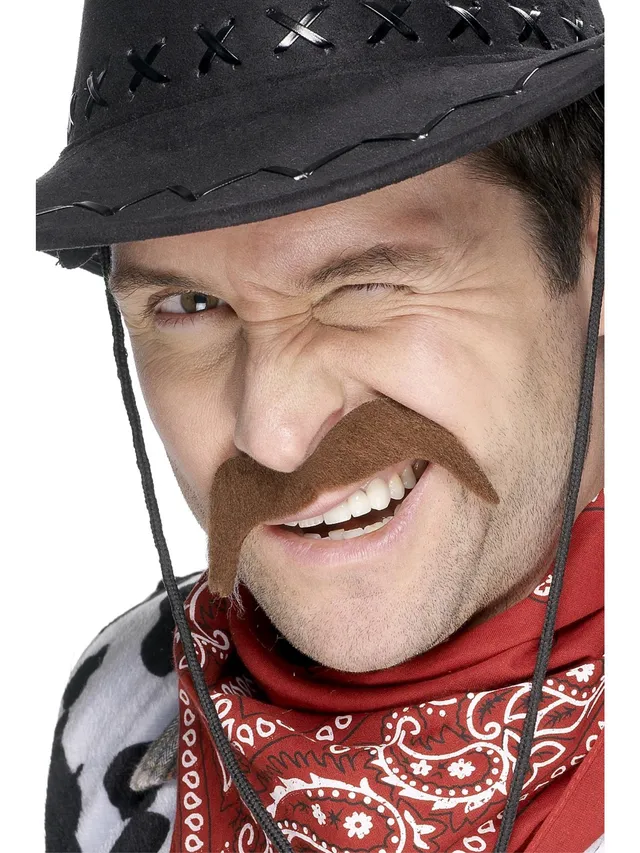 smiffys-cowboy-schnurrbart-braun-selbstklebend image 1