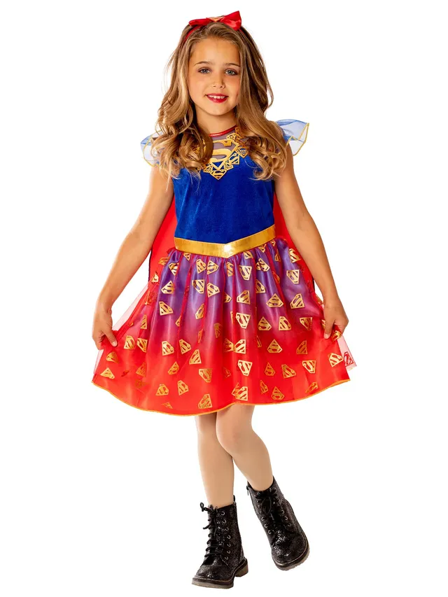 rubie-s-deluxe-supergirl-kinderkost-m-9-10-jahre-mit-cape image 1