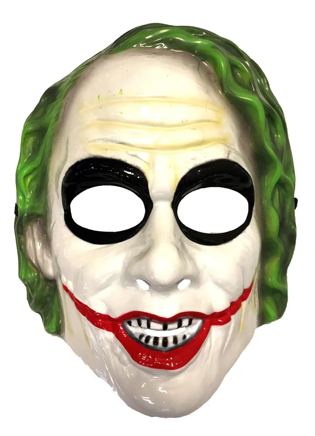 rubies-joker-maske-pvc-wei-gr-n-mit-gummiband image 1
