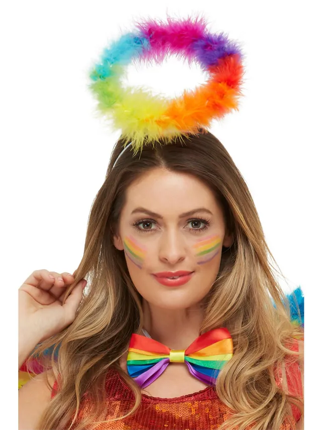 smiffys-fever-engel-heiligenschein-haarreif-regenbogen-marabu image 1
