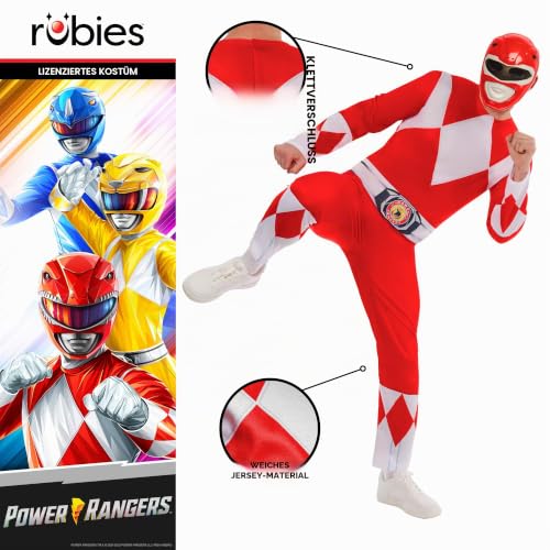 rubie-s-deluxe-power-rangers-red-ranger-kost-m-s-erwachsene image 8