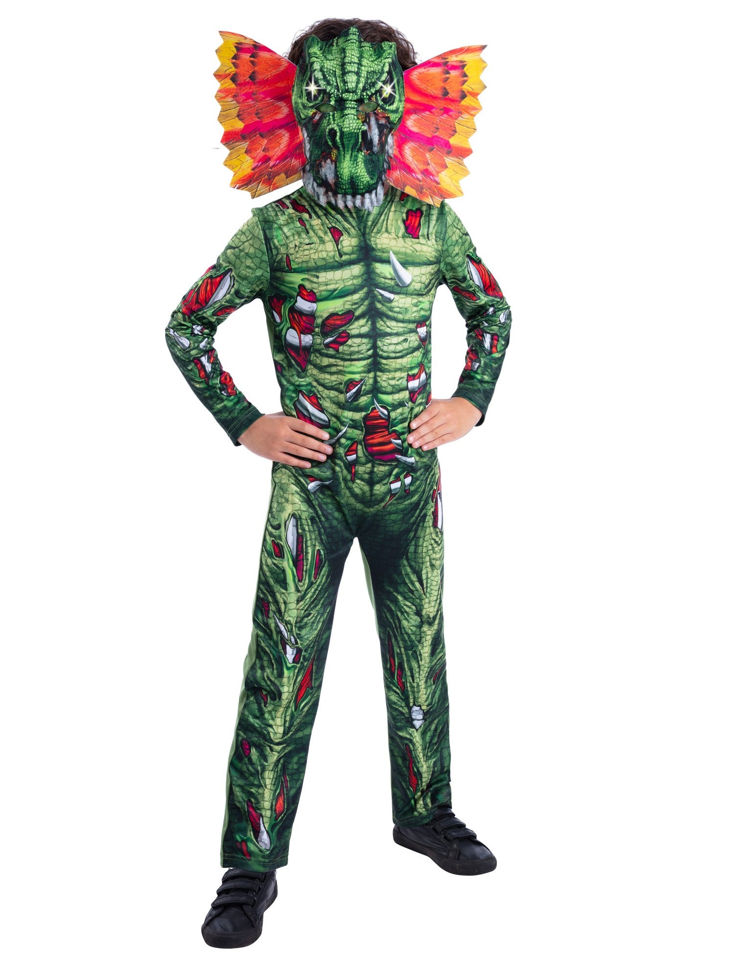 smiffys-fever-zombie-dilophosaurus-dino-kost-m-m-7-9-led image 1