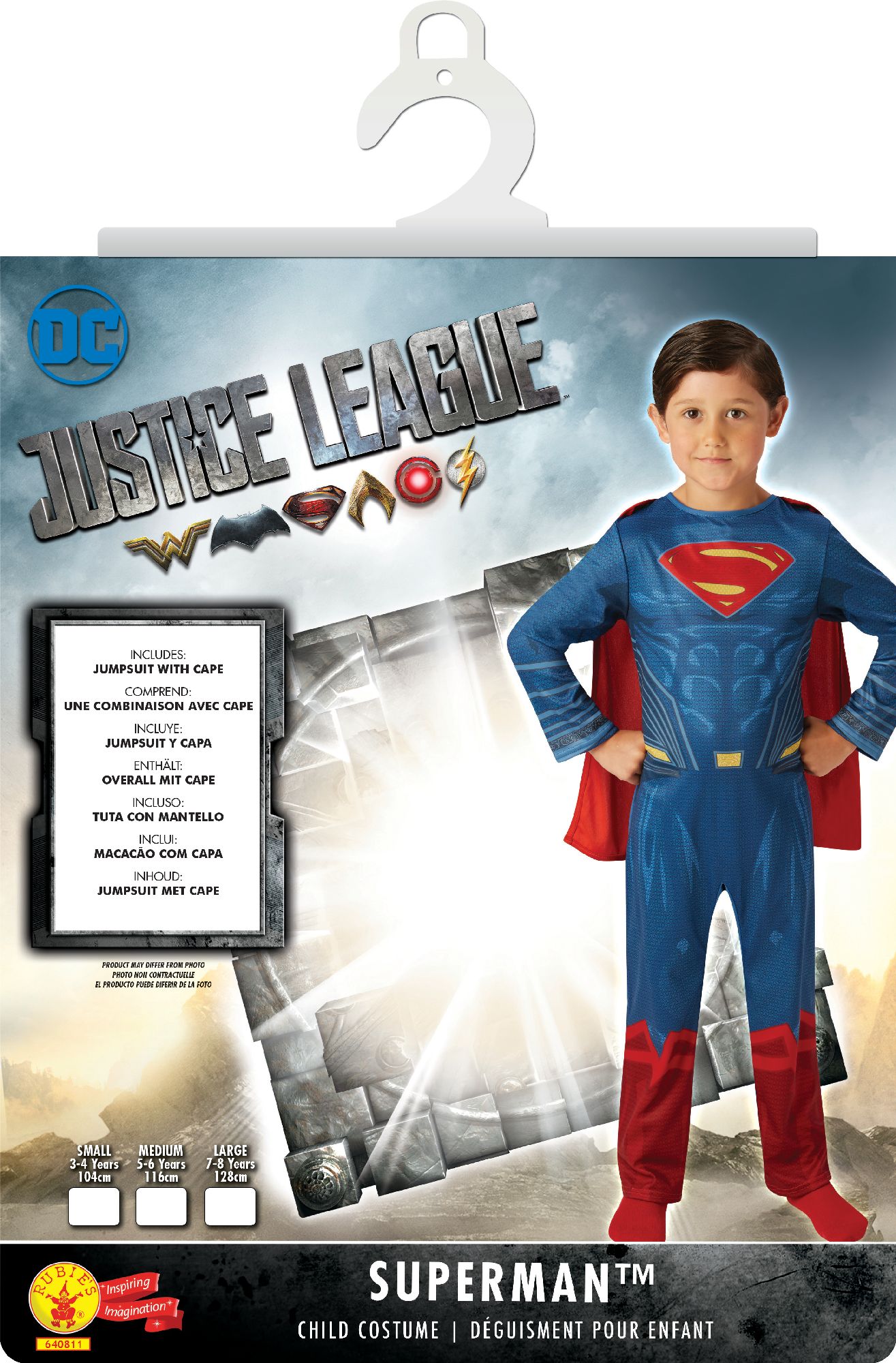 rubies-superman-justice-league-kost-m-overall-cape-blau-rot image 2