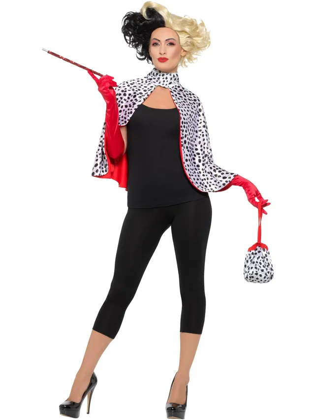smiffys-fever-evil-madame-set-damen-schwarz-wei-4-tlg image 1