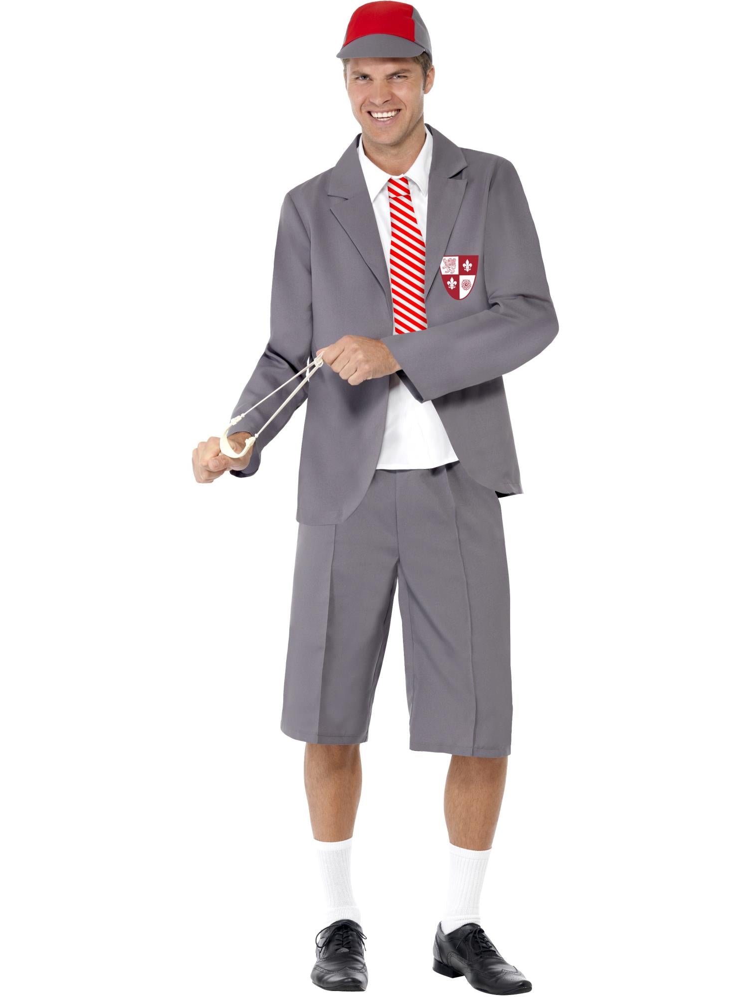 smiffys-fever-schoolboy-schuljungen-kost-m-grau-gr-m-5-tlg image 1