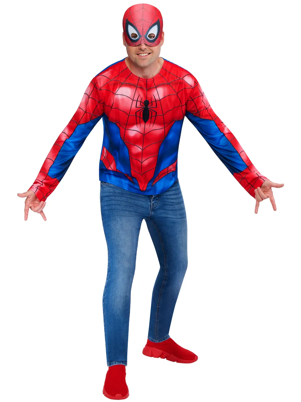 rubies-spider-man-set-shirt-maske-schwarz-rot-m-l image 1