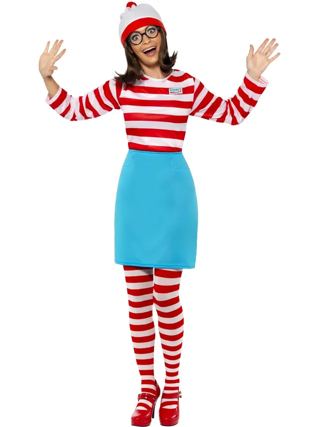 smiffys-fever-wenda-where-s-wally-kost-m-damen-s-rot-wei image 1