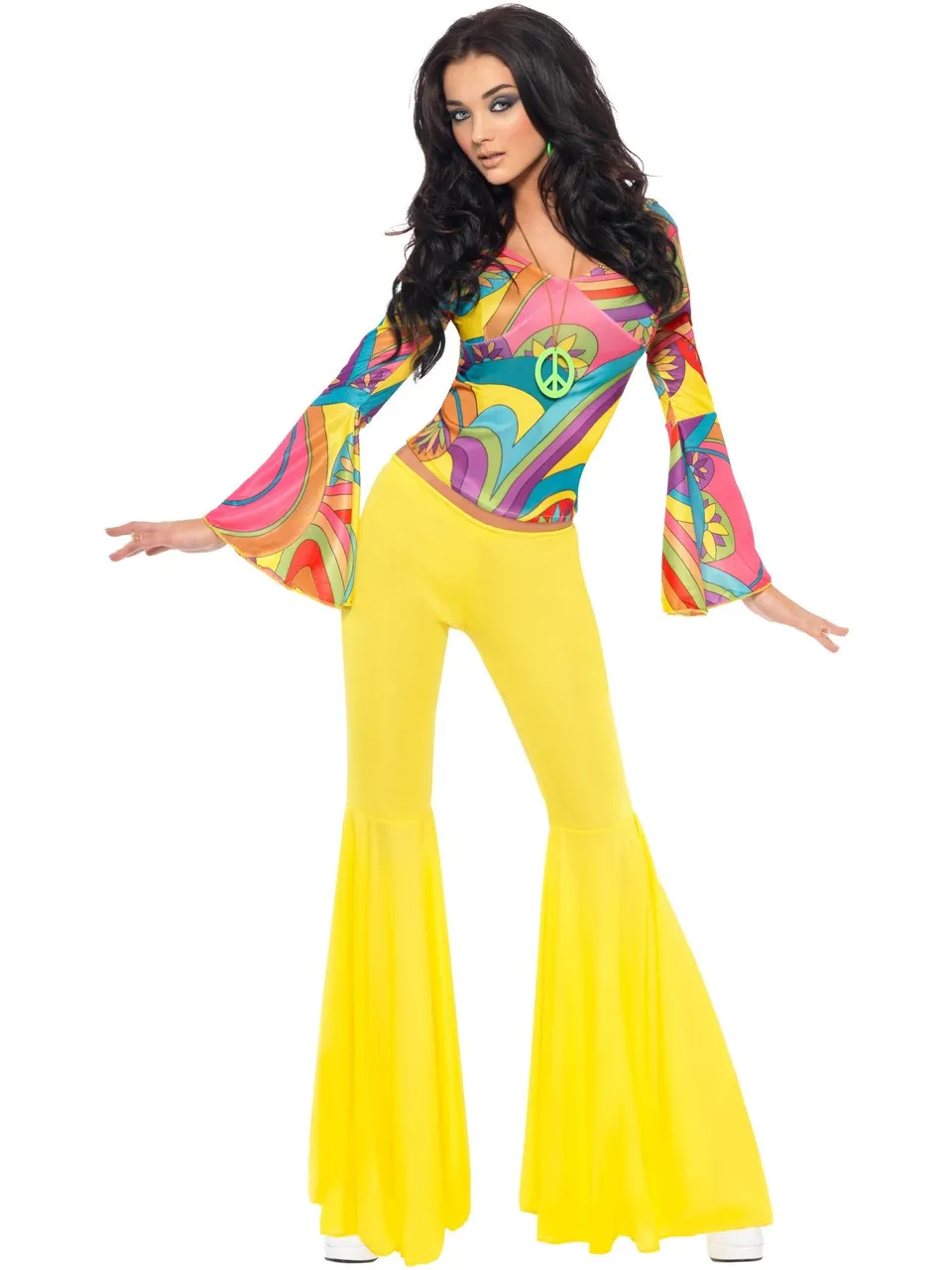 smiffys-fever-70s-groovy-babe-kost-m-gelb-gr-m image 1