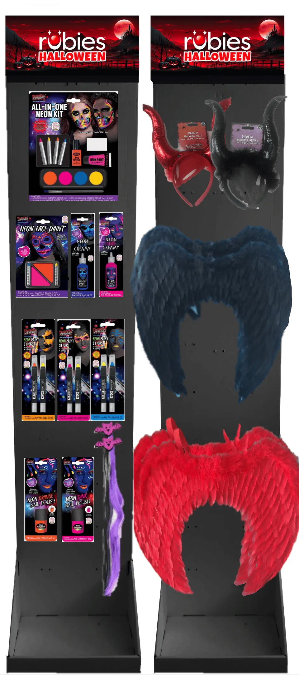 rubies-display-doppelseitig-neon-glamour-190-cm-st-nder image 1