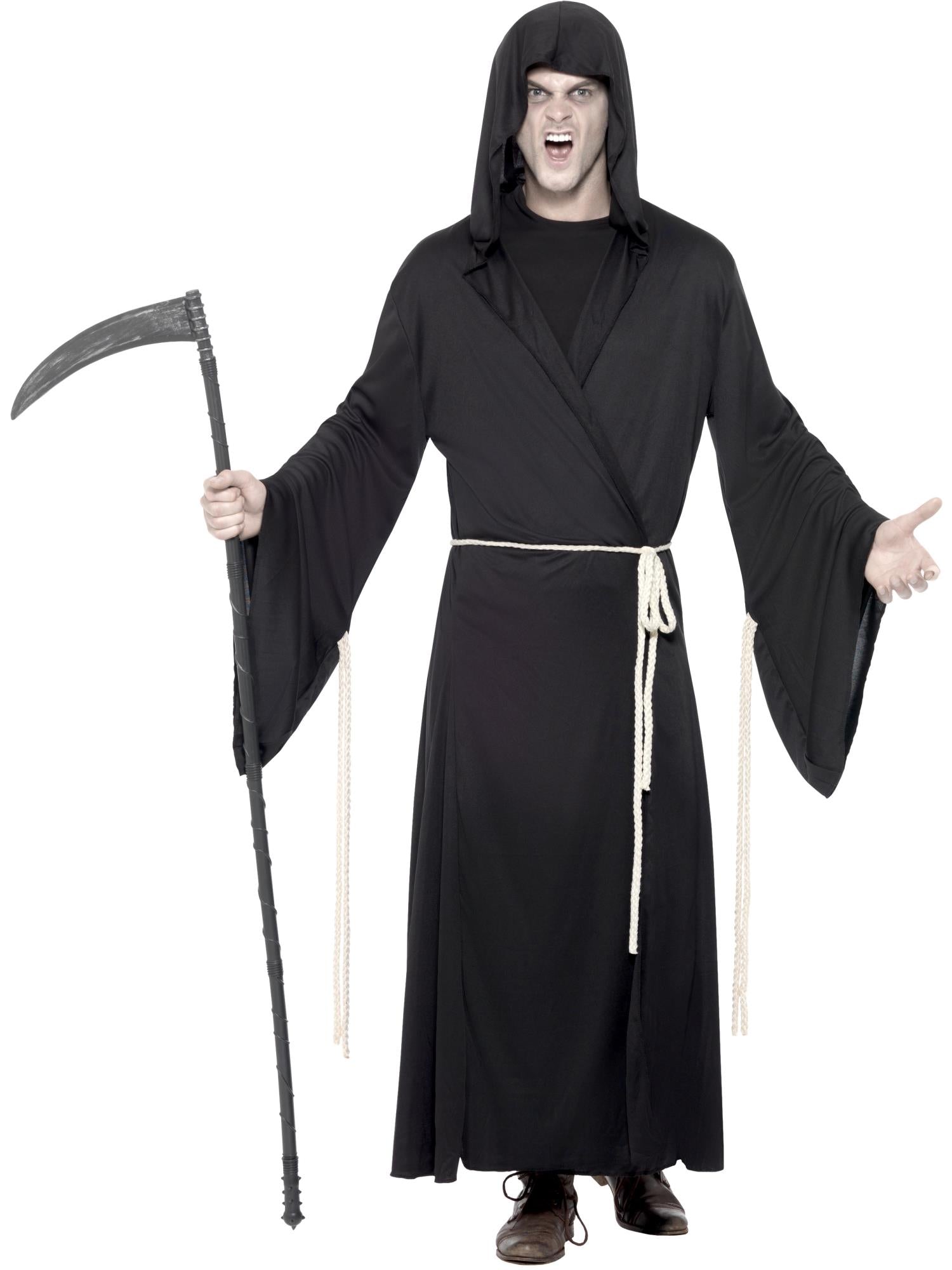 smiffys-fever-grim-reaper-kost-m-schwarz-m-kapuzenrobe image 1