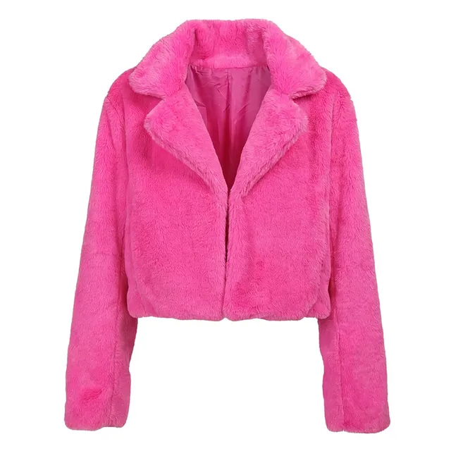boland-fluffy-rave-jacke-neonpink-m-l-uv-pl-schjacke-mit-taschen image 1