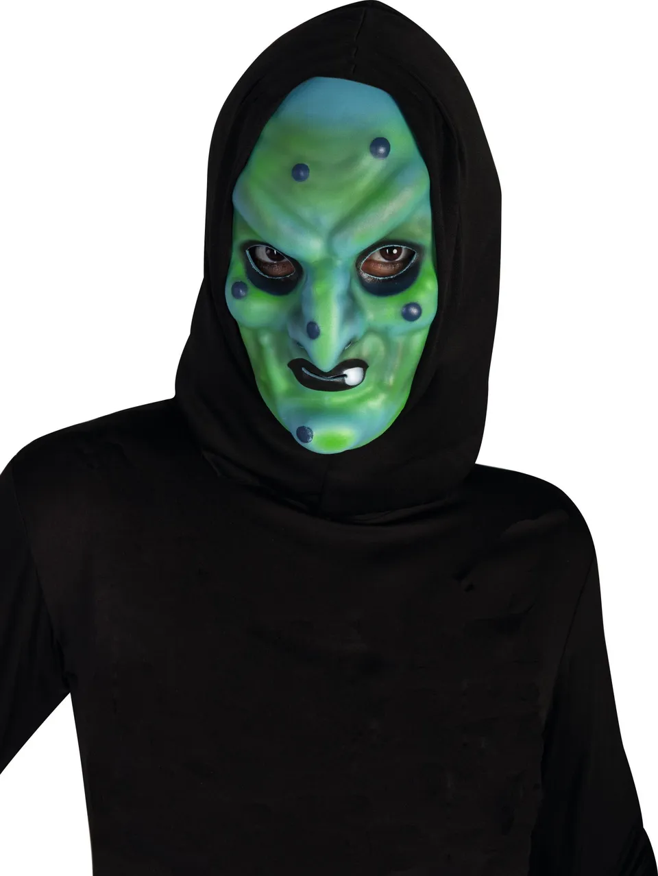 rubies-hexenmaske-mit-kapuze-hexe-gruselmaske image 1