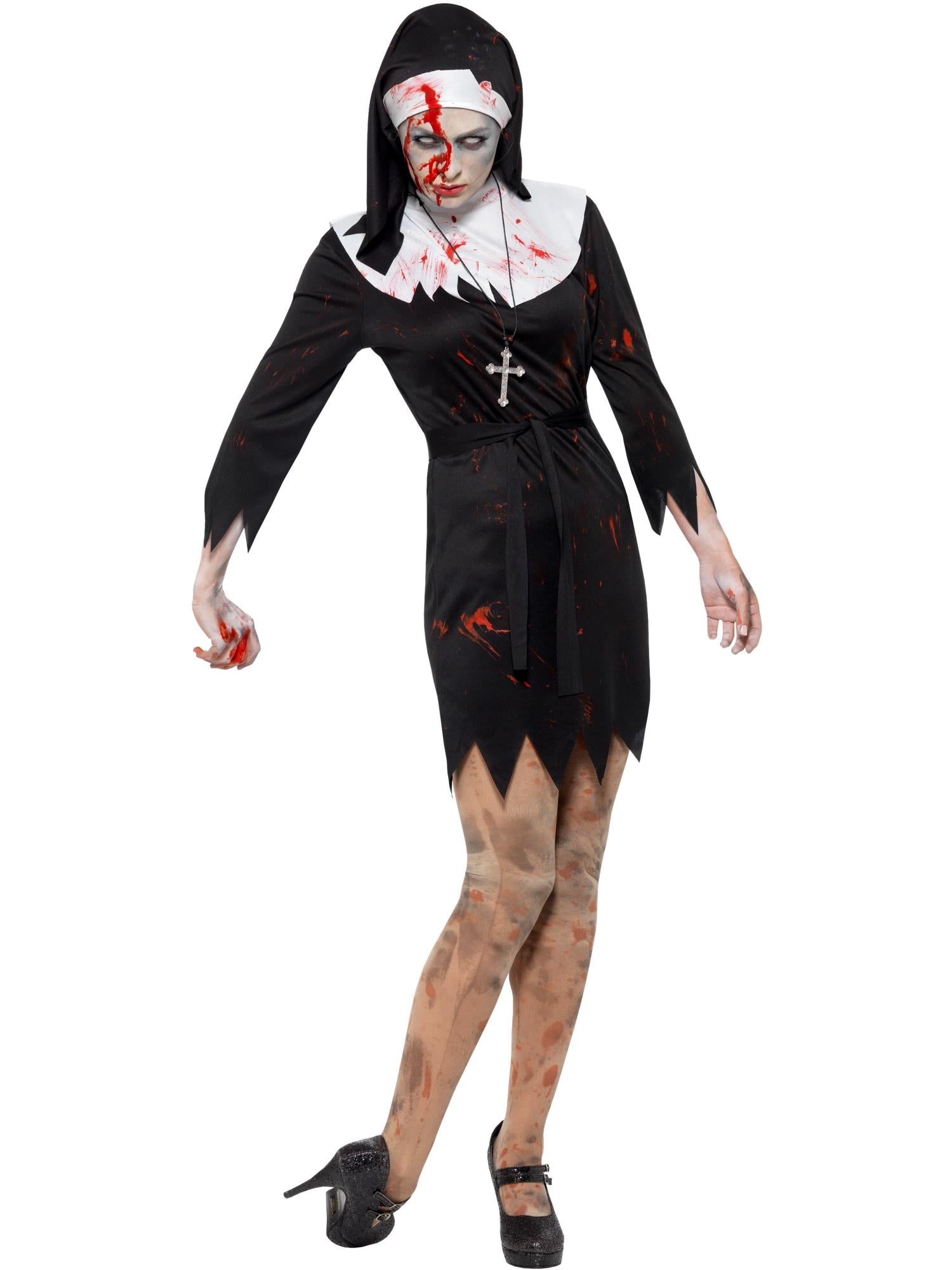 smiffys-fever-zombie-sister-nonnen-kost-m-schwarz-m image 4