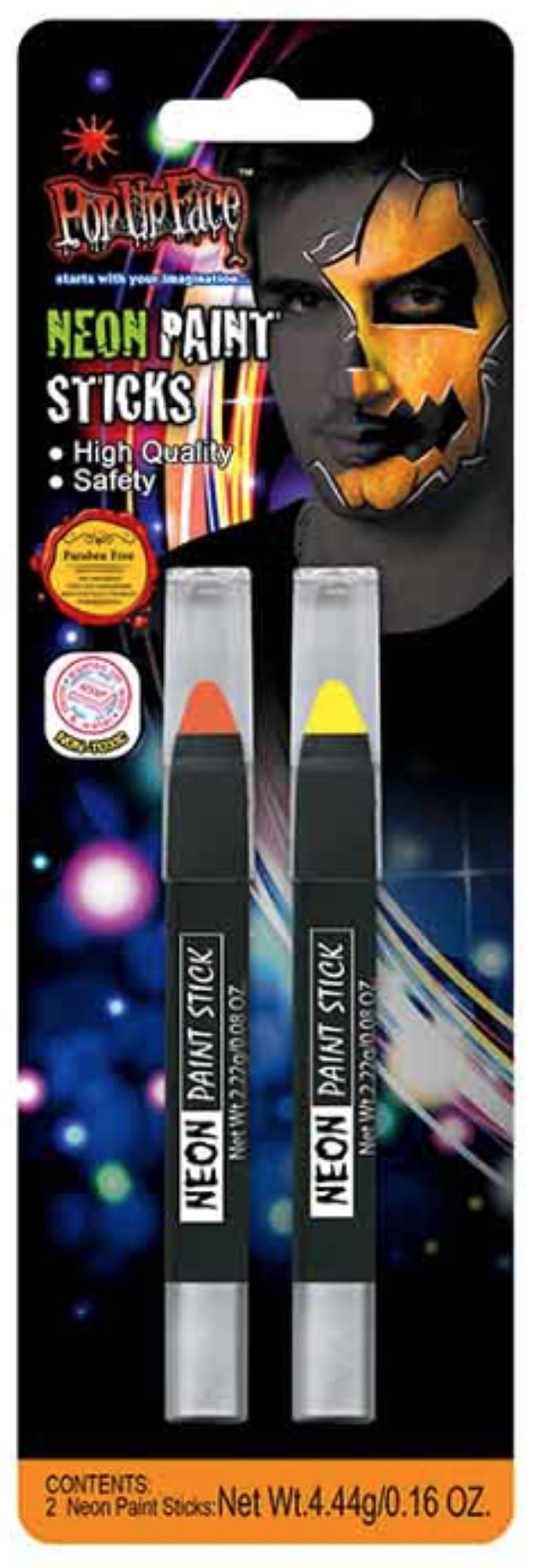 rubies-maquillage-neon-schminkstifte-orange-gelb-duo image 2